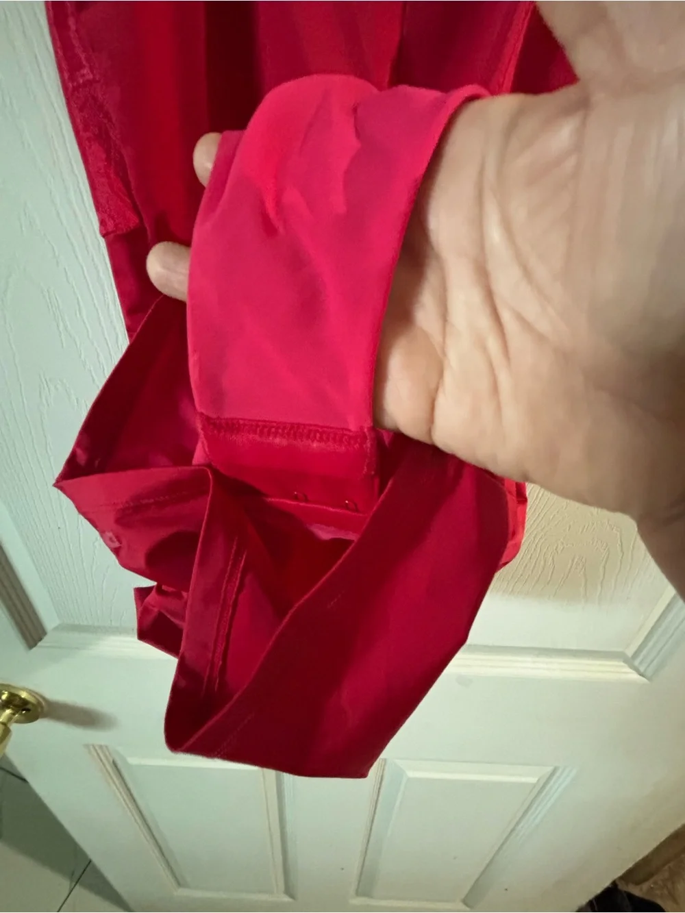 DKNY Red Lace-Trim Chemise